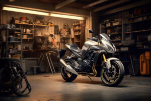 Un garage propre et rangé grâce au lève-moto